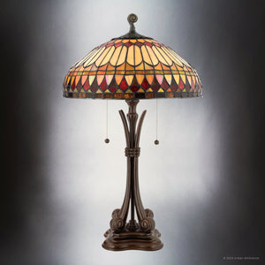 Urban Ambiance - Table Lamp - UQL7210 Mediterranean Indoor Table Lamp, 26.5''H x 16''W x 16''D, Brushed Bullion Finish, Bexley Collection -