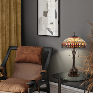 Urban Ambiance - Table Lamp - UQL7210 Mediterranean Indoor Table Lamp, 26.5''H x 16''W x 16''D, Brushed Bullion Finish, Bexley Collection -