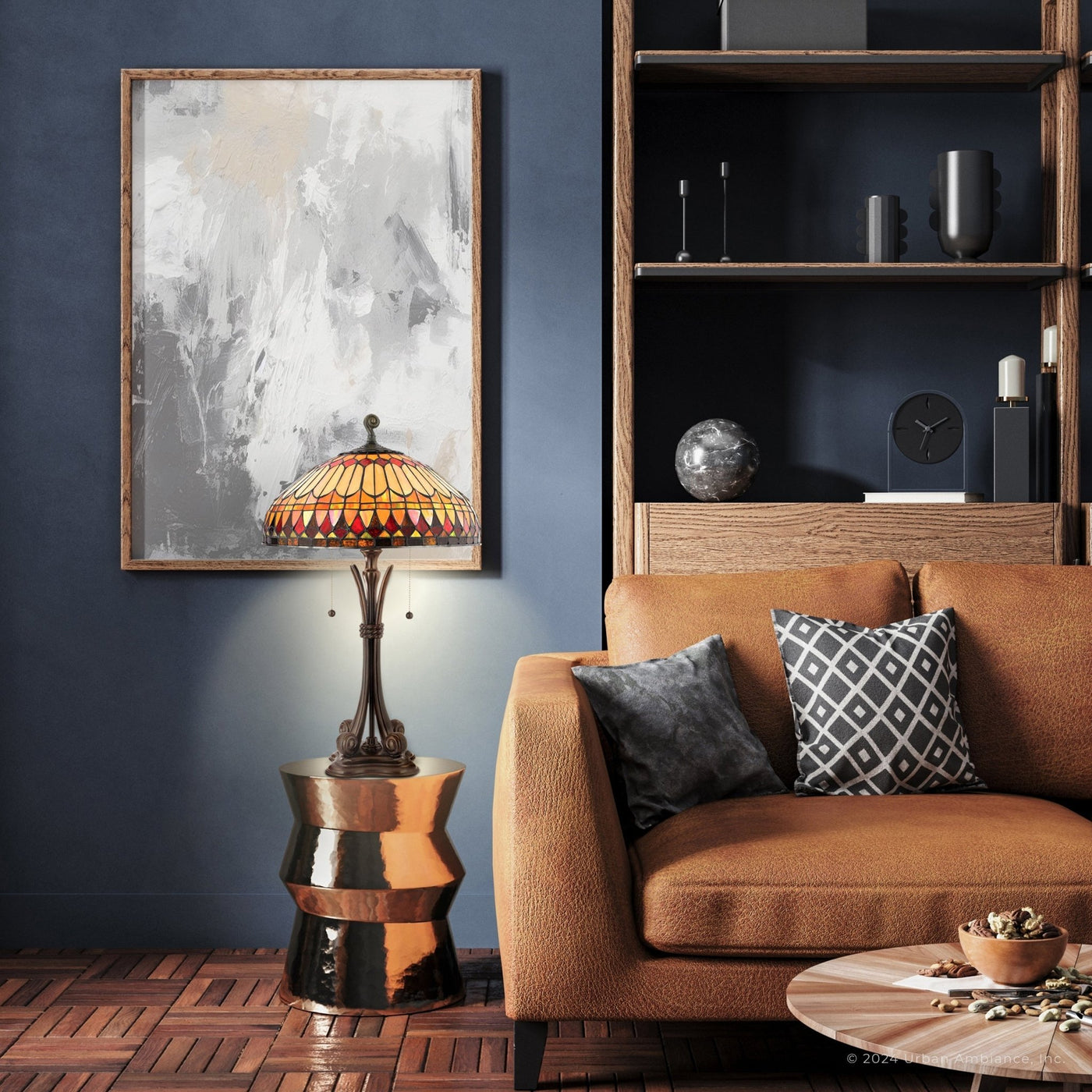 人気の贈り物が UQL7210 Bexley Tiffany Table Lamp with Mediterranean Style 洋楽