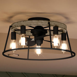A unique lighting fixture, the Urban Ambiance UQL9000 Contemporary Ceiling Fan combines luxury and style with its Ash Black Finish from the Bergen Collection.
