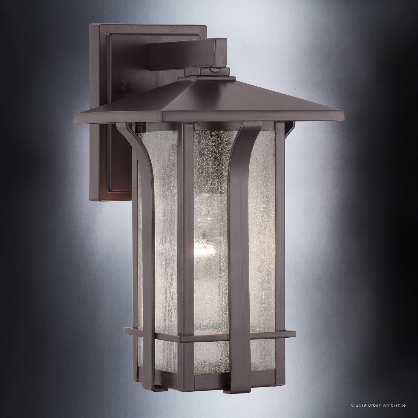 Design Classics 10-Inch Craftsman Outdoor Wall Light in Bronze 1EFXHUA