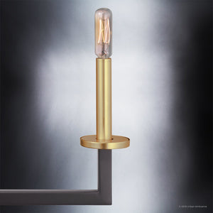 Here’s your rewritten sentence using the provided product data: A striking charcoal-finished chandelier from the Cordoba Collection by Urban Ambiance, the UHP2803 Modern Farmhouse model (15-5/8″ x 40″), showcased against a gradient gray background.