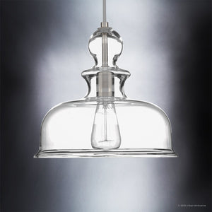 A unique and modern UHP3040 Farmhouse Pendant Lamp with a black background.